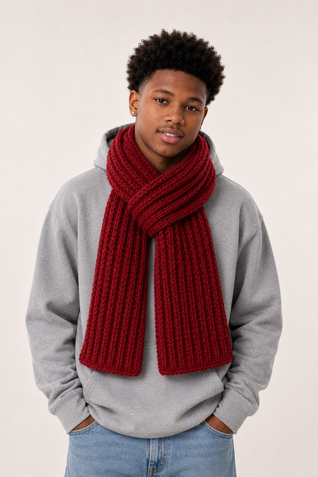 Malik’s Cozy Ribbed Scarf